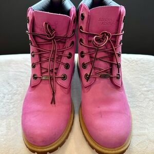 Timberland Pink Women's Combat Boots